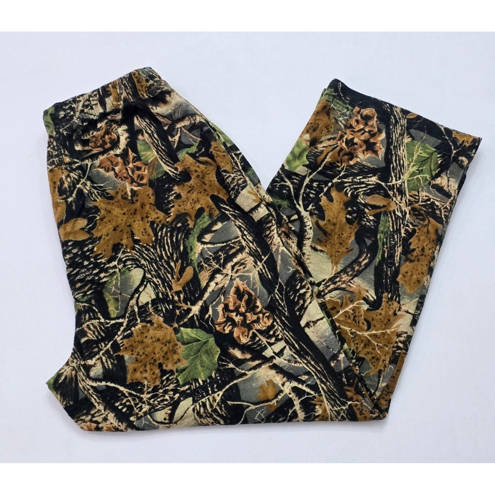 Cabelas VTG Mens XL Camo Flannel Seclusion 3D Pants Forest Leaf Camo Hunting - Picture 4 of 13